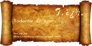 Todorov Ákos névjegykártya