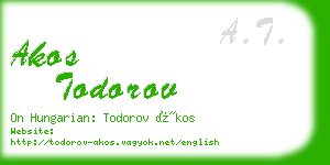 akos todorov business card